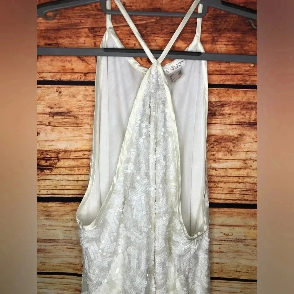 White Sequin all over Mini Dress - Picture 4 of 15